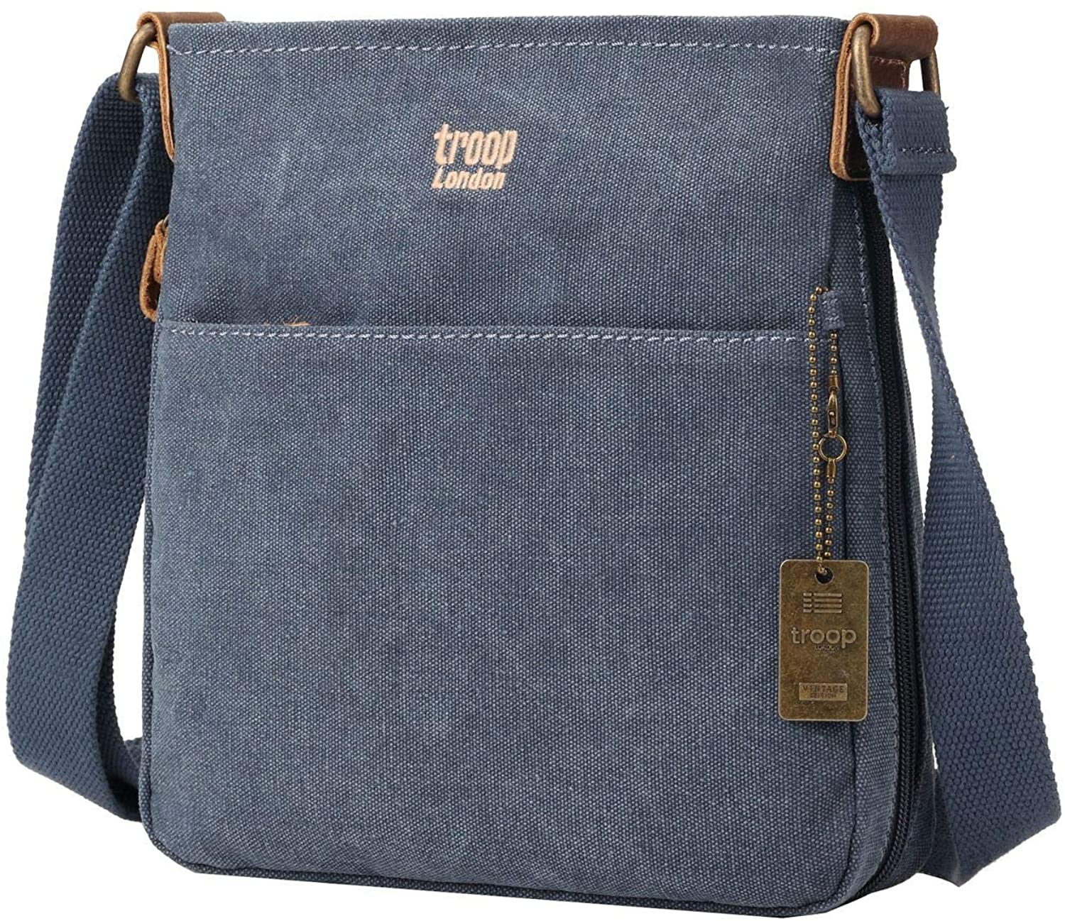 TRP0237 Troop London Classic Canvas Across Body Bag - Khaki, M - Image 4