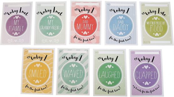Baby Cards for Milestone Moments - 40 Unisex Designed Photo Cards Including Pregnancy and Key Age Markers. Great baby Shower Gift - Image 4