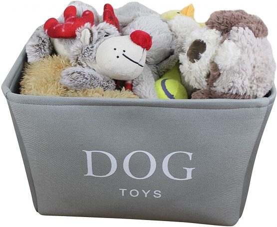 gray toy basket