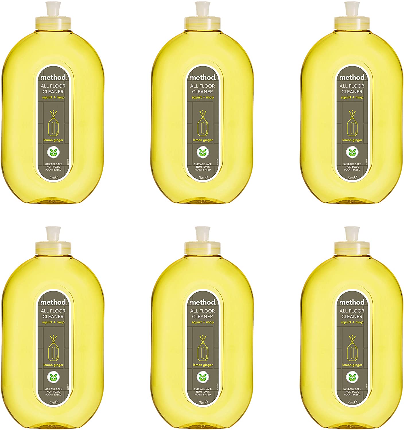 Method All Surface Eco Floor Cleaner Lemon and Ginger 739 ml (Pack of 6), 6 Pack - Image 4