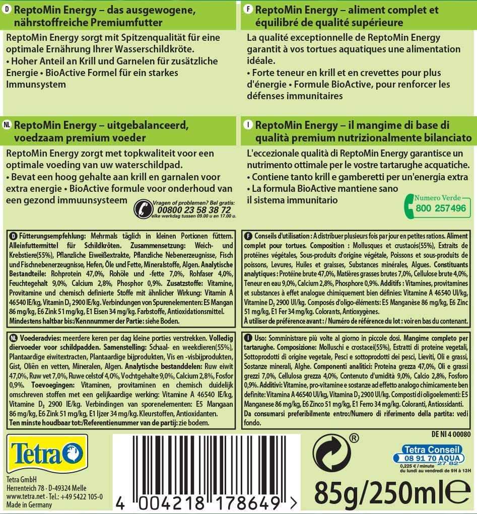Tetra ReptoMin Energy, 250 ml (Pack of 1) - Image 2