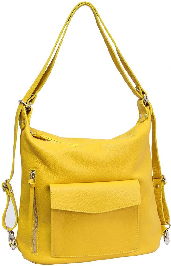 AMBRA Moda Italian 2 in 1 women's backpack, real leather city backpack casual backpack, shoulder bag GL016 - Image 2