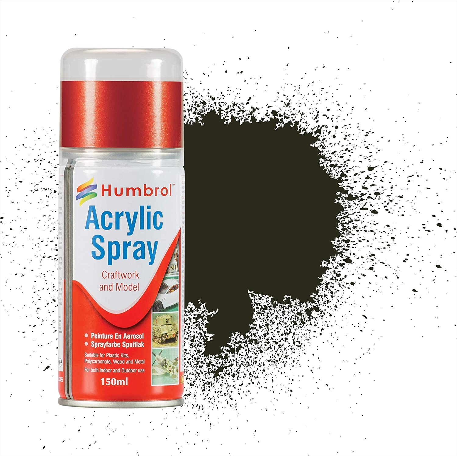 Humbrol AD6053 Acrylic Spray Paint, Metallic (Gunmetal), 150 ml (Pack of 1)