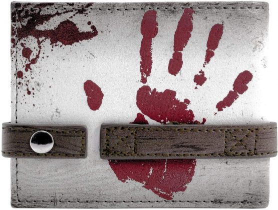 Walking Dead Dont Open Strap Buttoned Grey ID & Card Bi-Fold Wallet - Image 4