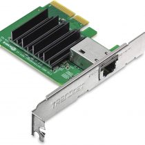 TRENDnet 10 Gigabit PCIe Network Adapter, Supports 802.1Q VLAN, Standard and Low-Profile Brackets, Windows, Windows Server, Linux, NBase-T, TEG-10GECTX
