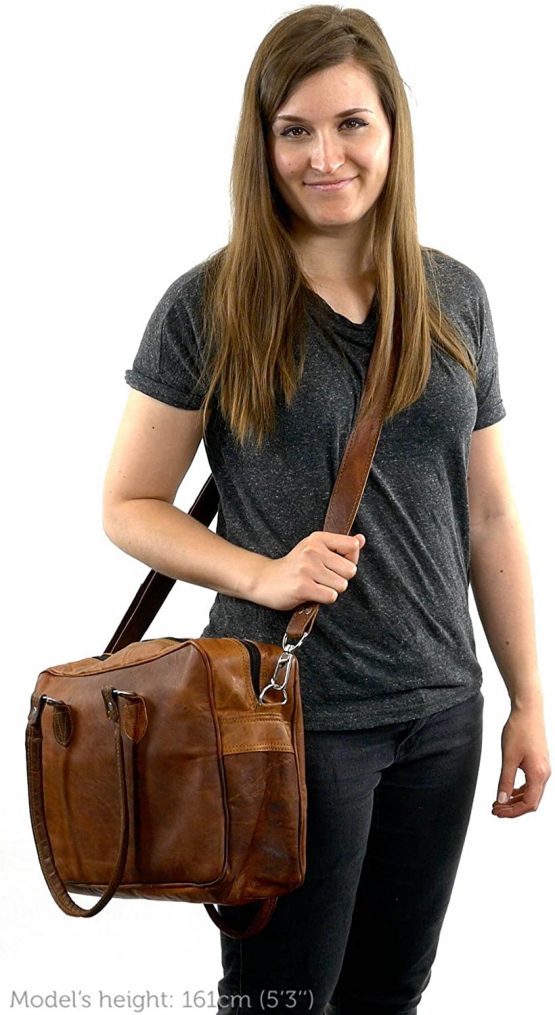 GUSTI leather laptop bag - Emily brown bags work bag shoulder bag mens laptop bags for men messenger bag - Image 2