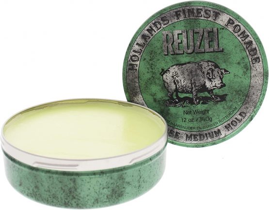 Reuzel Grease Medium Hold Pomade Green Pack of 1 x 12 Oz (340 g)) - Image 3