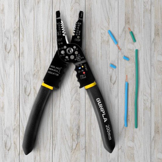 Gunpla Wire Stripper Multi-Function Tool for Cutting Cables Screws Comfortable Gripping Serrate Nose Crimper Cutter Plier Stripping Wires and Crimping Terminals and Connections 8 inch / 200mm - Image 2