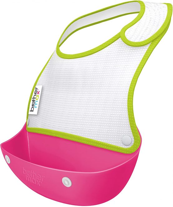 Brother Max Catch and Fold Bib (Pink/Green)