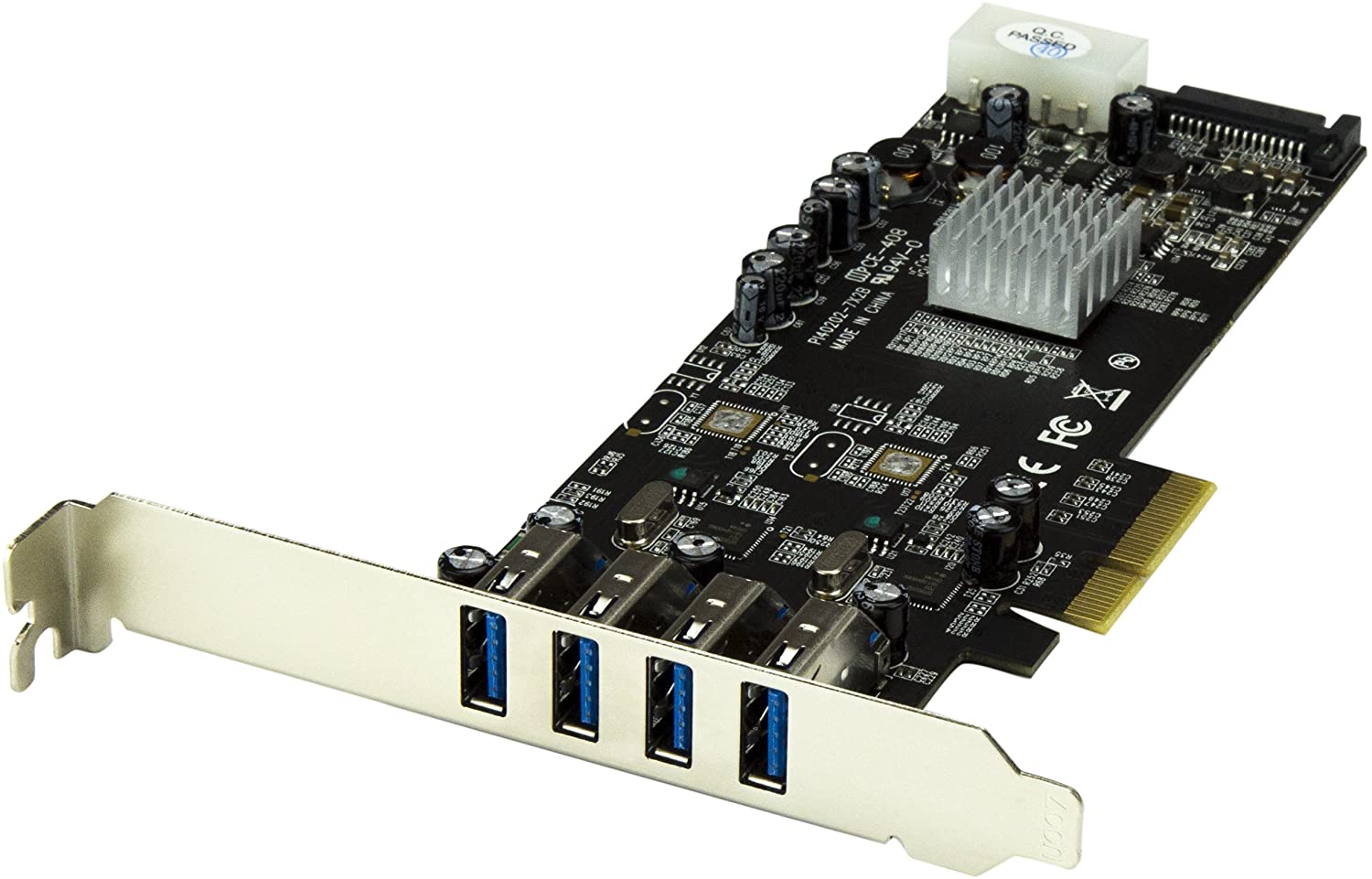 Startech 4 Port PCI Express SuperSpeed USB 3.0 Card Adapter w/ 2 Dedicated 5Gbps Channels - UASP - SATA / LP4 Power, PEXUSB3S42V