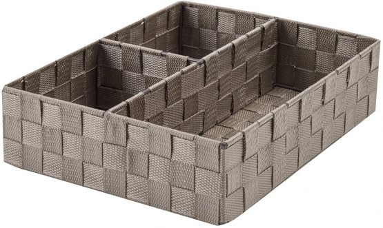 Compactor Stan Drawer Organiser with 3 Compartments, 25 x 32 x 8 cm, Taupe, RAN6753