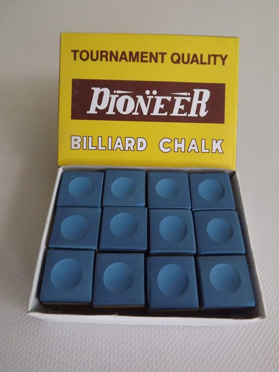Snooker & Pool Pioneer Chalk, Blue, Box of 12