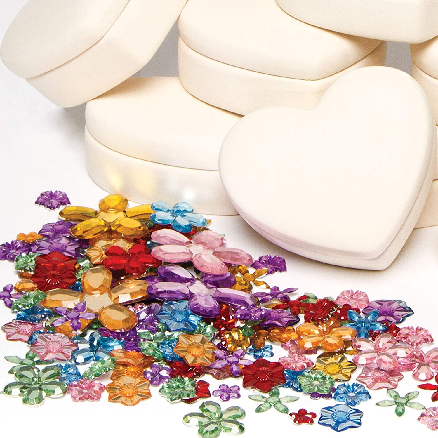 Baker Ross EK670 Self-Adhesive Acrylic Flower Jewels, for Kids Arts and Crafts Embellishments (Pack of 180), Assorted - Image 4