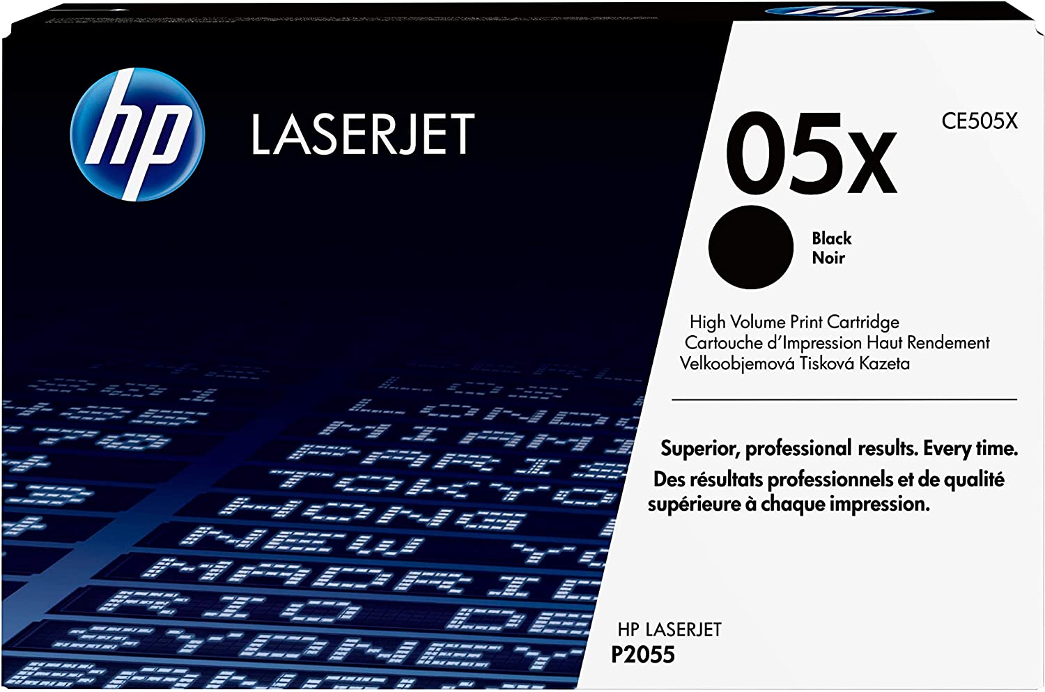 HP CE505X 05X High Yield Original LaserJet Toner Cartridge, Black, Single Pack