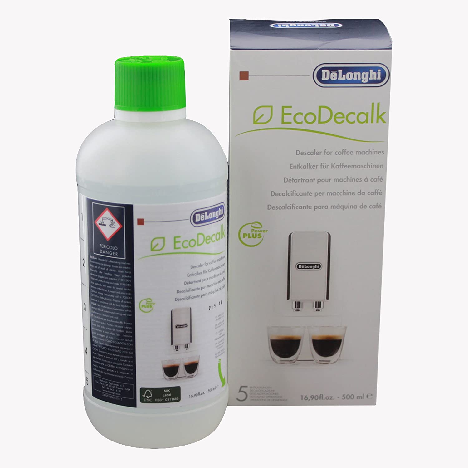 Delonghi Descaler EcoDecalk DLSC500 Bottle 500ml (Pack of 1