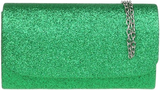 Girly Handbags Glitter Plain Clutch Bag