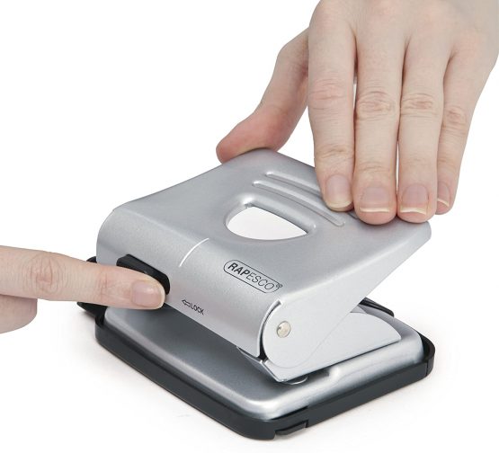 Rapesco 1029 825 2-Hole Metal Punch, 25 sheet Capacity, Silver - Image 2