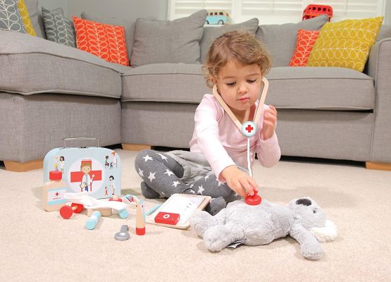 Indigo Jamm Little Doctors Set Wooden Toy, Role Play Toy Designed For Children Aged 18 Months +| Doctor's Medical Play Set Kit | Kids Pretend Play Role Play For Boys And Girls - Image 3
