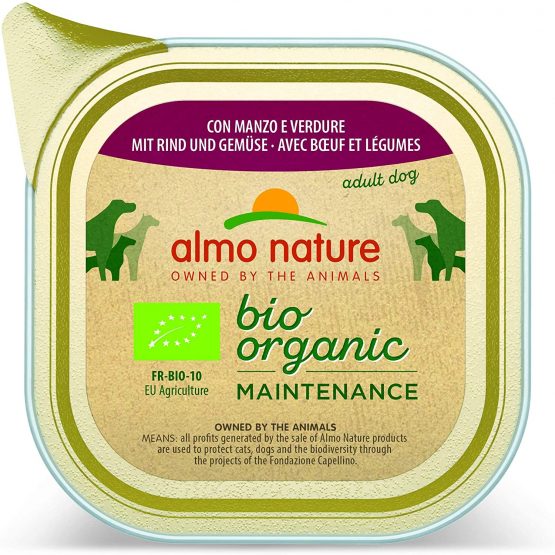 Almo Nature Dog Food Daily Menu Bio Beef and Vegetables, Pack of 32 x 100g