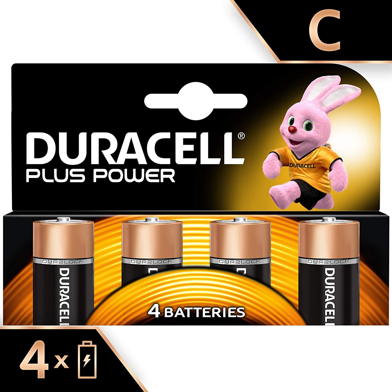 Duracell MN1400B4 Plus Power C Cell - 4 Pack, Blue