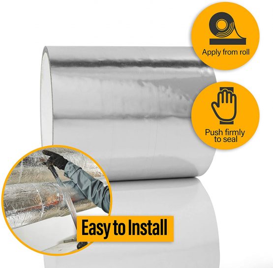 SuperFOIL 20m x 100mm Metpoly Foil Aluminium Tape Roll, 20 x 100 Medium - Image 2