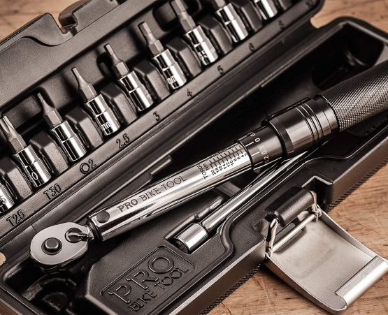 Pro Bike Tool 1/4 Inch Drive Click Torque Wrench Set – 2 to 20 Nm – Bicycle Maintenance Kit for Road & Mountain Bikes - Includes Allen & Torx Sockets, Extension Bar & Storage Box (Silver) - Image 2