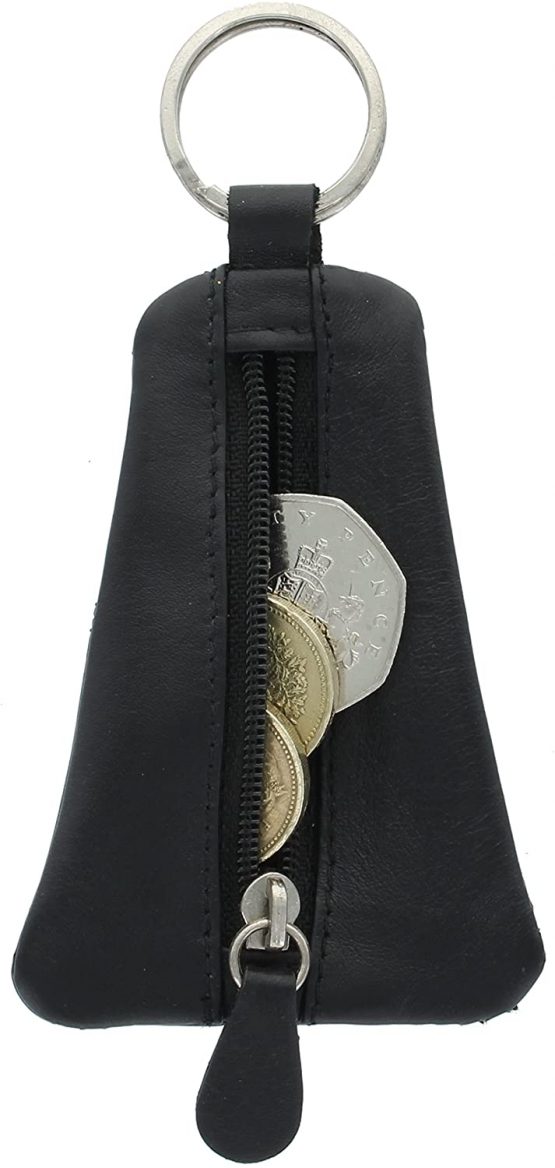 Ashlie Craft Logo Keyring with Zipped Leather Pouch ACK1 Pack of 5 Black - Image 2