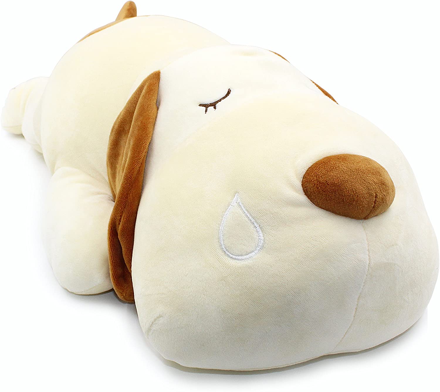 Vintoys Sleeping Dog Hugging Pillow Stuffed Animals Plush Soft Toy Brown 23.5", 23.5 inches long and 13 inches wide - Image 2