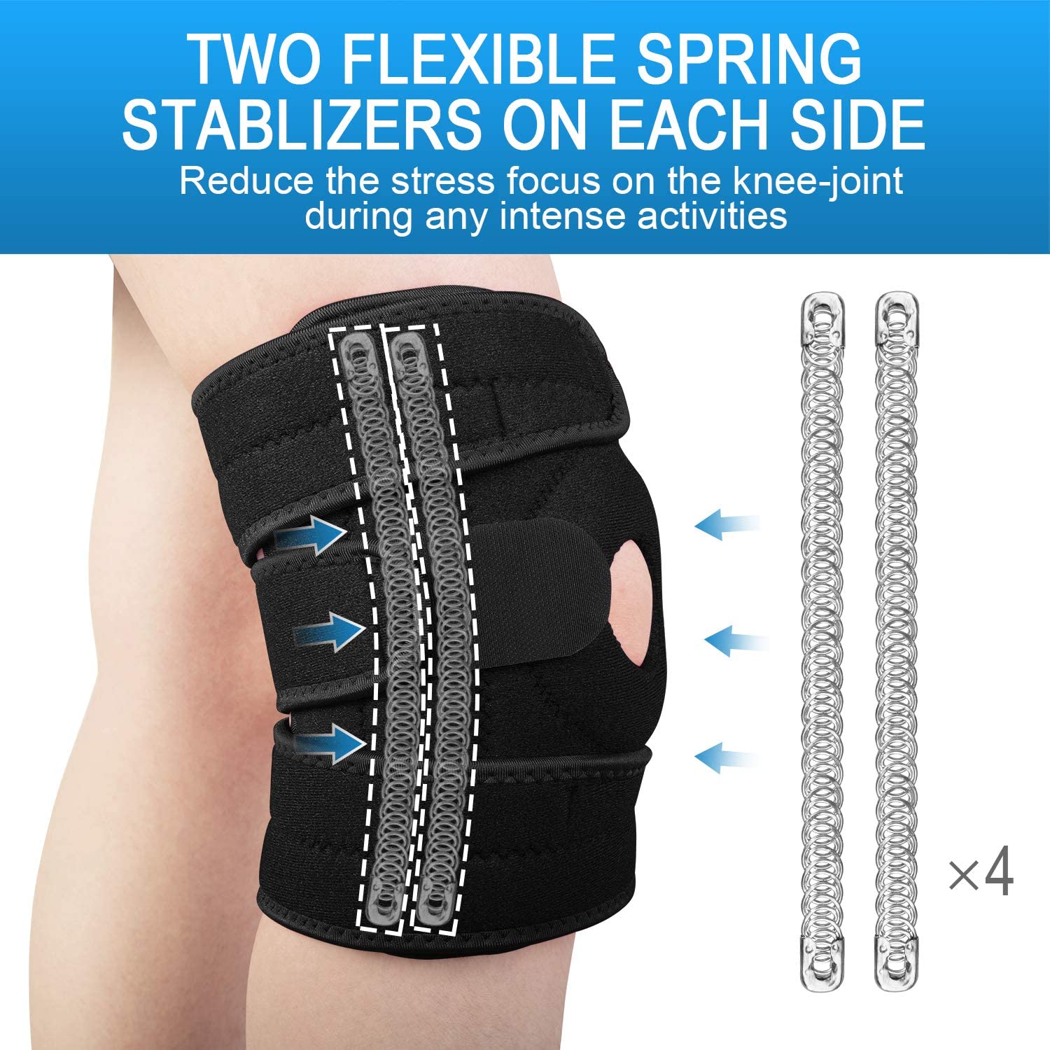 AVIDDA Knee Support with Open-Patella Design for Joint Pain Sports, Injury Rehabilitation - Image 3