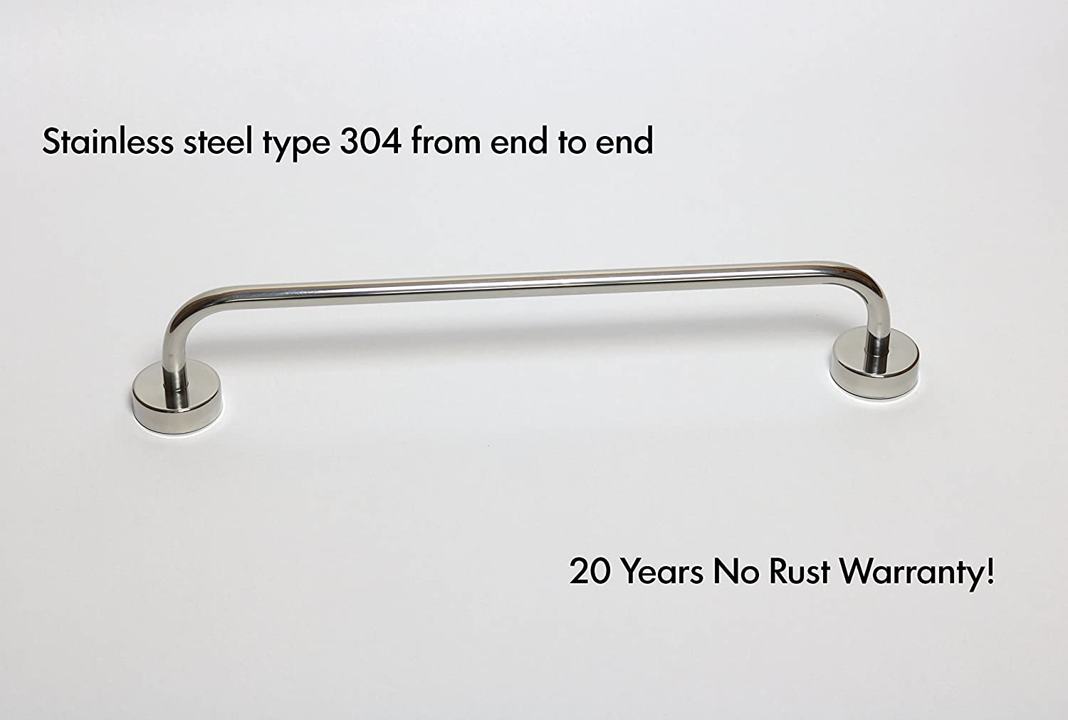 Kapitan Towel Bar Rail, 40 cm / 15.75 inches, Stainless Steel, Self Adhesive OR Screws Mounting, Bathroom, Kitchen Rack - Image 2
