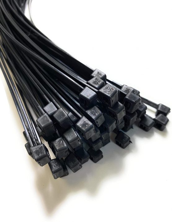 Black Plastic Cable Ties Long and Wide Extra Large Zip Ties wrap Extra Heavy Duty Ties 9.0mmx550mm, 50 Pieces - Image 3