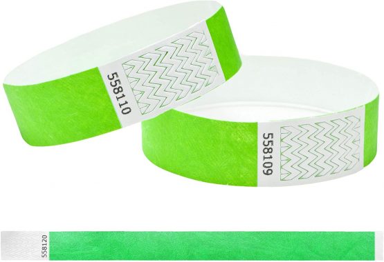 Tyvek Wristbands 3/4 inch 100 pack, Paper like Bracelets used for events, nightclubs, waterparks etc.