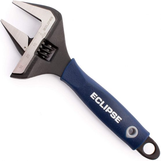 Eclipse Professional Tools ADJW6WJ 6" Adjustable Wrench with Extra Wide Jaw, Grey