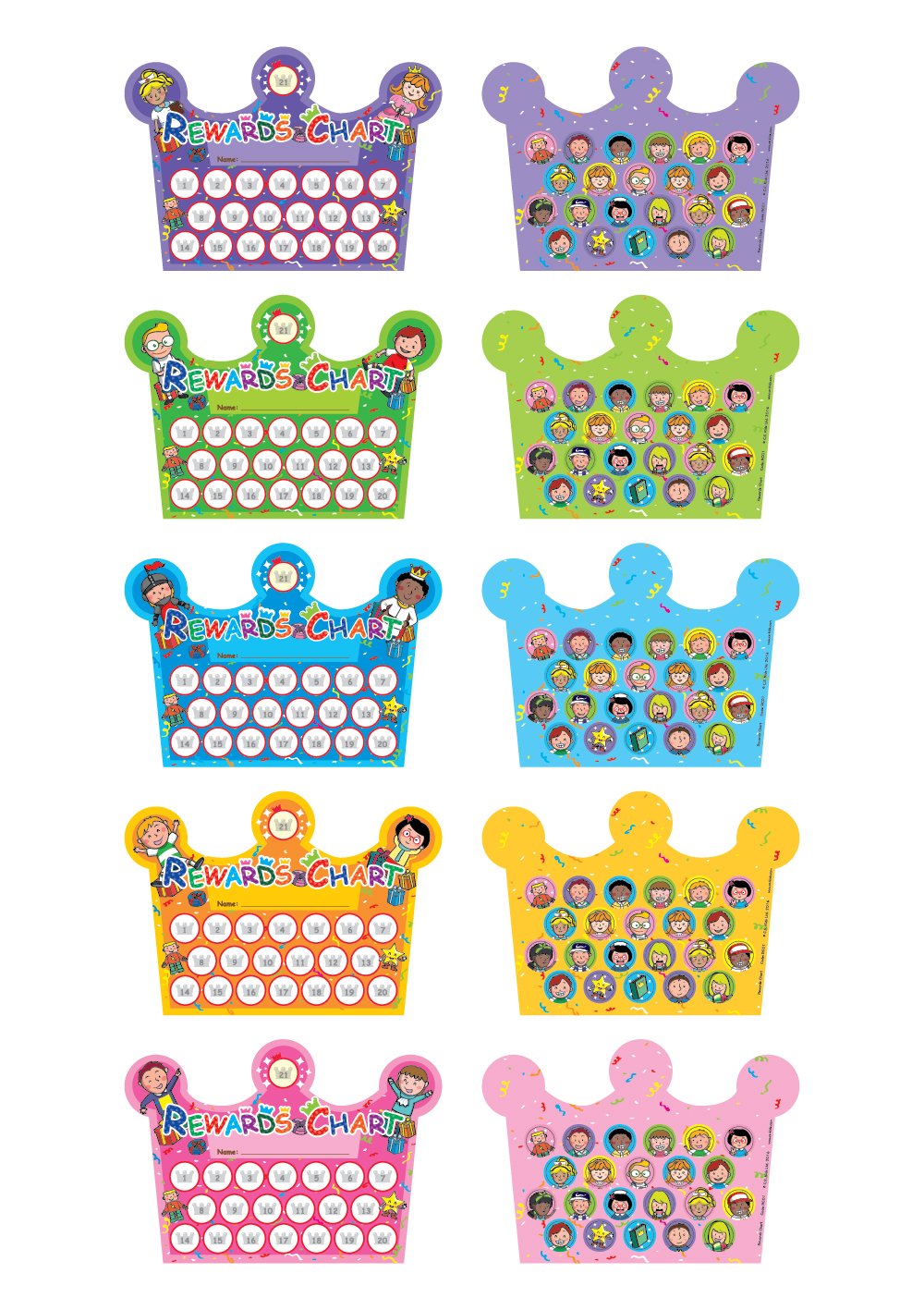 C.S. Kids Classroom Reward for School Nurseries, Teachers - Rewards Chart (Pack of 30, with Stickers) - Image 2