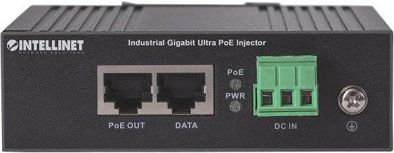 Intellinet 561389 Industrial Gigabit Ultra PoE Injector, 1 x 60 W Port, IEEE 802.3bt/at/af Power over Ethernet (Ultra POE/PoE+/PoE), Metal Housing - Image 3