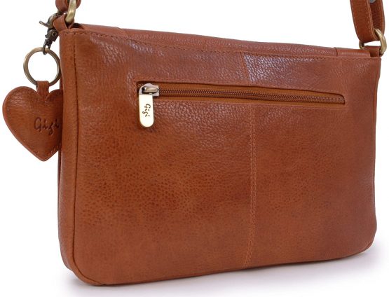 GIGI - Women's Leather Flap Over Cross Body Handbag - Shoulder Bag with Long Adjustable Strap - GIOVANNA 8948 - Image 4