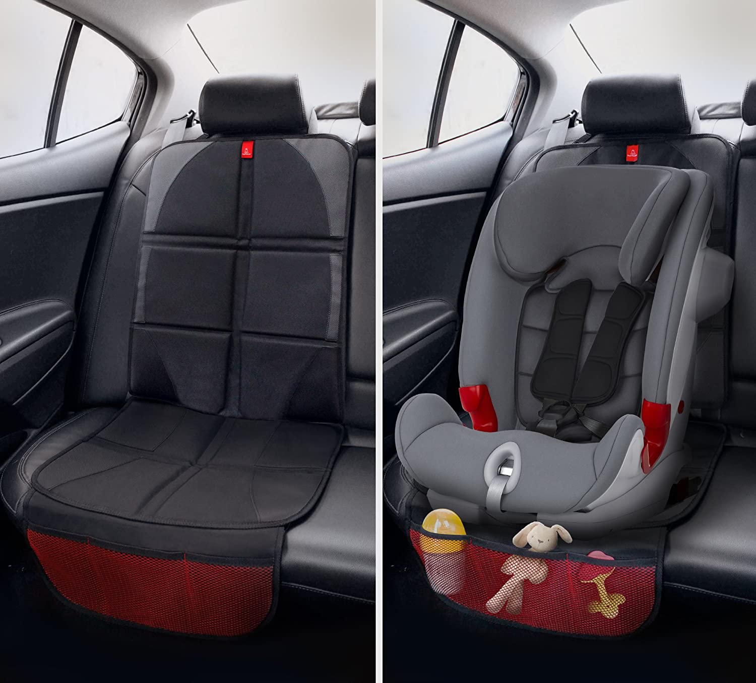 Royal Rascals Car Seat Protector for Child Seats, Universal Fit Padded Baby Car Seat Cover with Organiser Pockets and Liners - Image 2