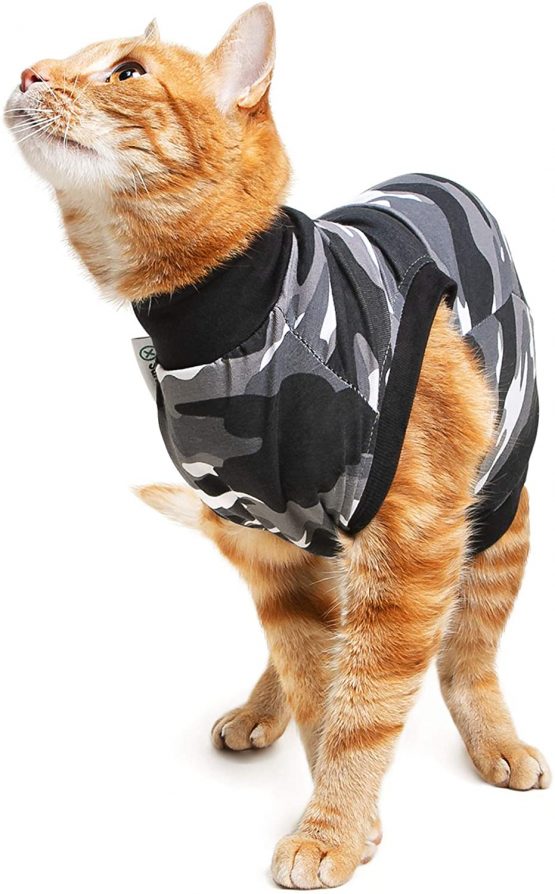 Suitical Recovery Suit Cat, Black Camouflage (XXS) - Image 2