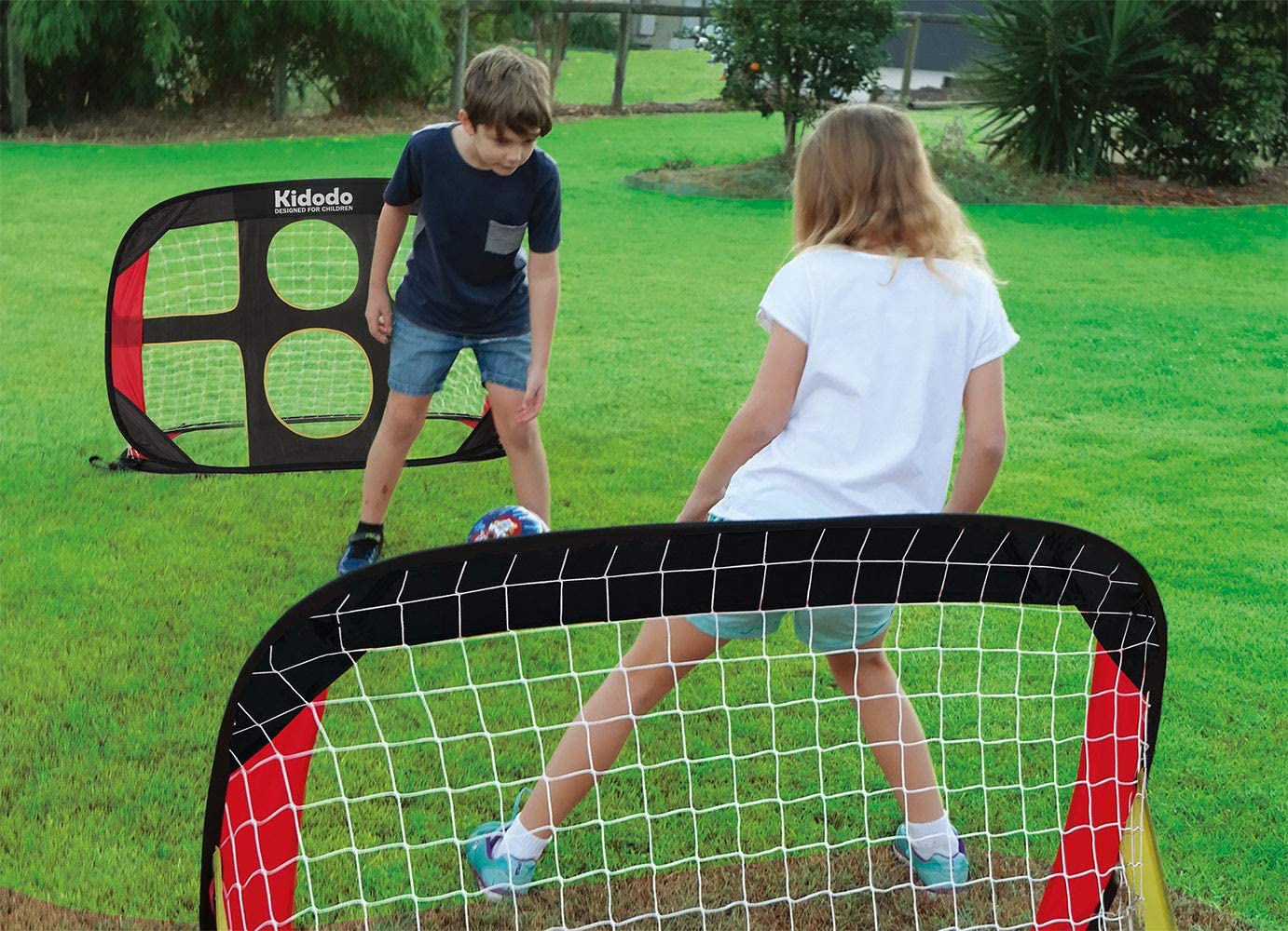 Kidodo Football Goal Posts for Kids Pop up Goal for Chidren Foldable and Portable Soccer Goal net Outdoor Garden and Indoor Toy - Image 3