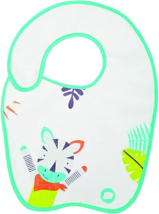 Bébé Confort Set of 5 Bibs Cotton Bibs Size 1-2 for Children Aged 4 Months White - Image 3