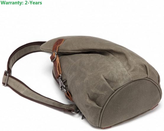 AOTIAN Waterproof Waxed Canvas Men's and Women's Small Sling Bags Backpacks for Hiking Biking Travel Outdoor Casual Chest Bags Army Green - Image 4