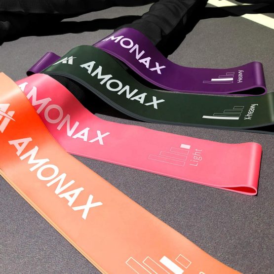 Amonax Resistance Bands Set for Women and Men, Exercise Fitness Home Gym Bands for Legs and Glutes and Arms. Yoga, Pilates Resistant Band Mini Loop Bands, Therapy Stretch Band - Image 2