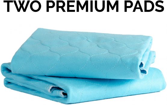 PET IMPACT Reusable Dog Pee Mats, XL Premium Washable Puppy Training Pads, Dog Incontinence Pads, 2-Pad Box EXTRA LARGE (Sky Blue, 35"x32")