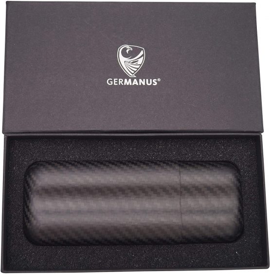 GERMANUS Cigar Case Made of Real Carbon for 2 Cigars in Black - Image 2