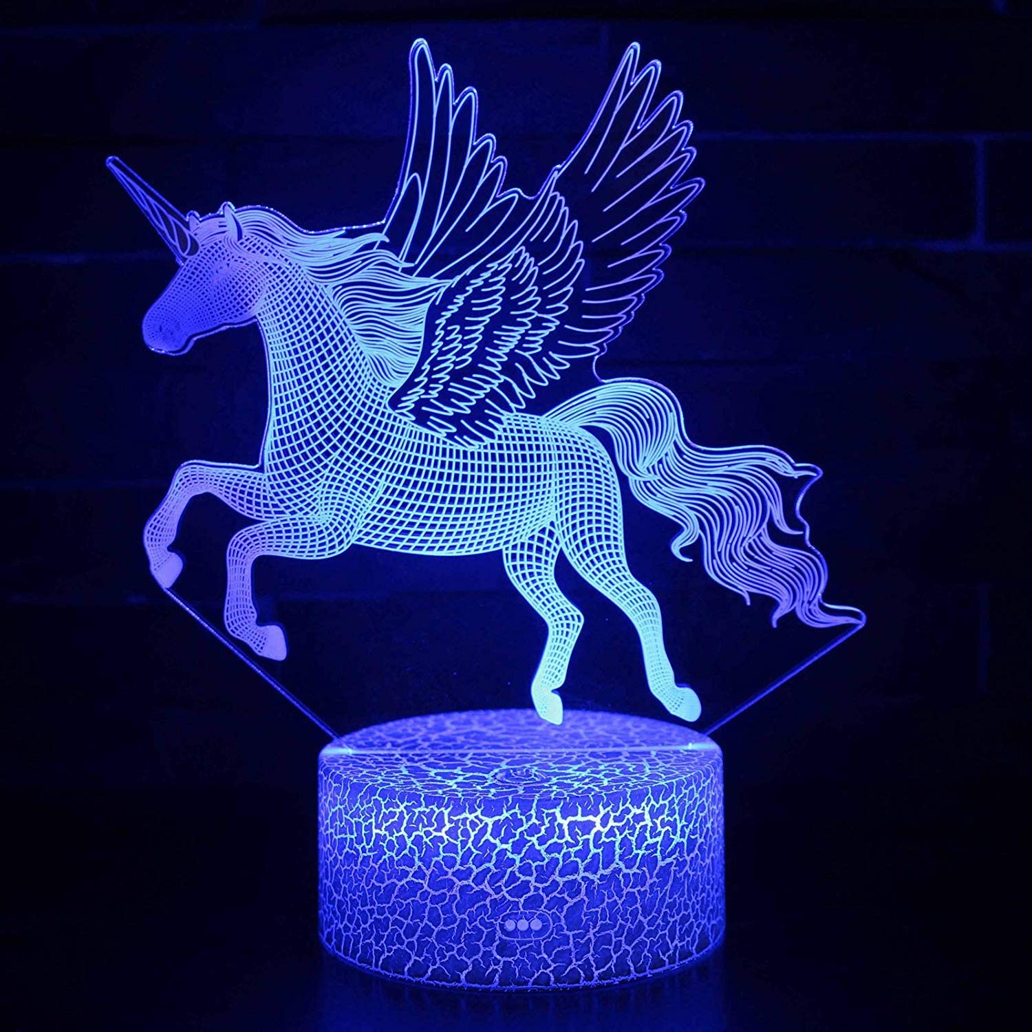 ZYTC 3D Unicorn Night Light Three Pattern and 7 Colors Change Decor Lamp with Remote Control Optical Illusion As a Gift Ideas for Boys and Girls - Image 4