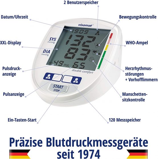 visomat Double Comfort Blood Pressure Monitor with Microphone Cuff - Image 4