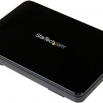 StarTech S2510BPU33 2.5in USB 3.0 External SATA III SSD Hard Drive Enclosure with UASP – Portable External HDD, Black