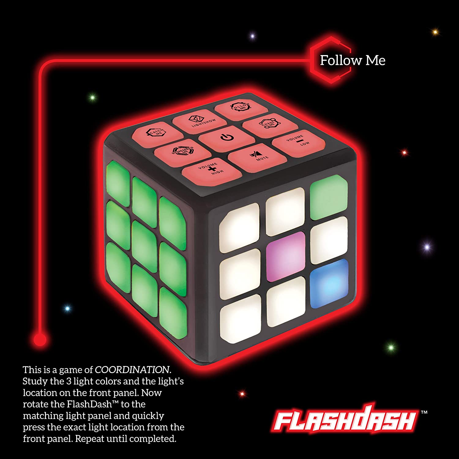 Flashing Cube Brain & Memory Game for Kids – 4-in-1 Electronic Handheld ...