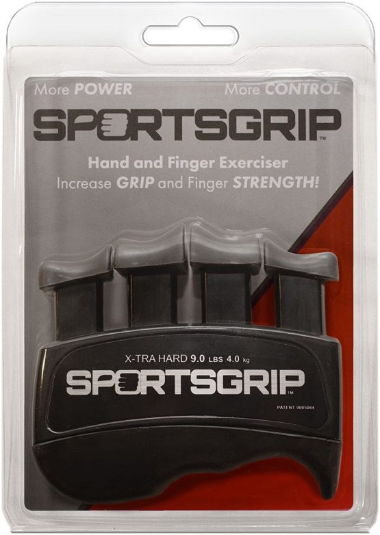 SPORTSGRIP Hand and Finger Exerciser (XTRA Hard - 9lbs / 4.0kg) - Best Ergonomic Finger Strengthener to Improve Grip for All Sport Athletes - Image 2