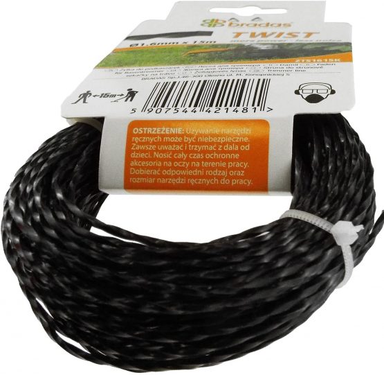 Strong TWIST strimmer/brush cutter line 15m length,less noise, (2.7mm)